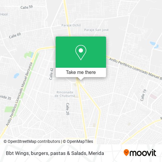 Mapa de Bbt Wings, burgers, pastas & Salads