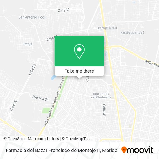 Farmacia del Bazar Francisco de Montejo II map