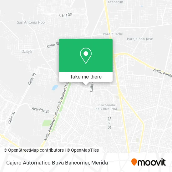 Mapa de Cajero Automático Bbva Bancomer