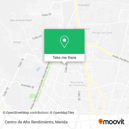 Mapa de Centro de Alto Rendimiento