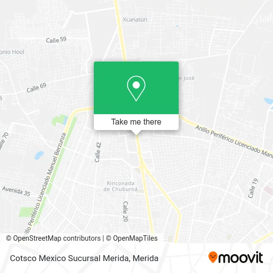 Cotsco Mexico Sucursal Merida map