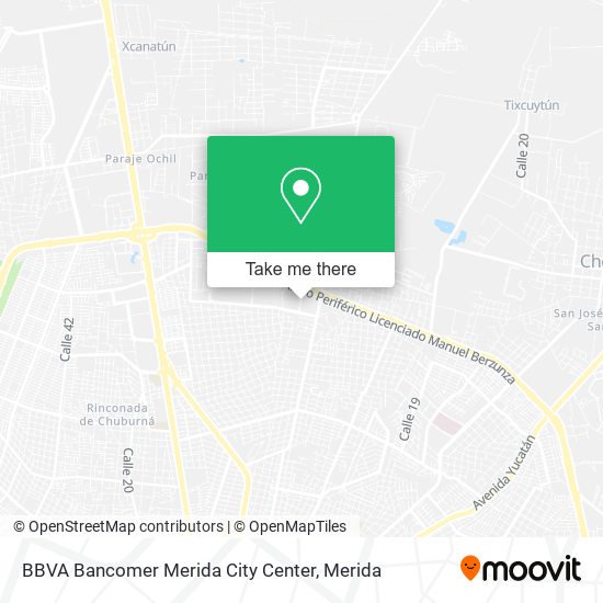 BBVA Bancomer Merida City Center map