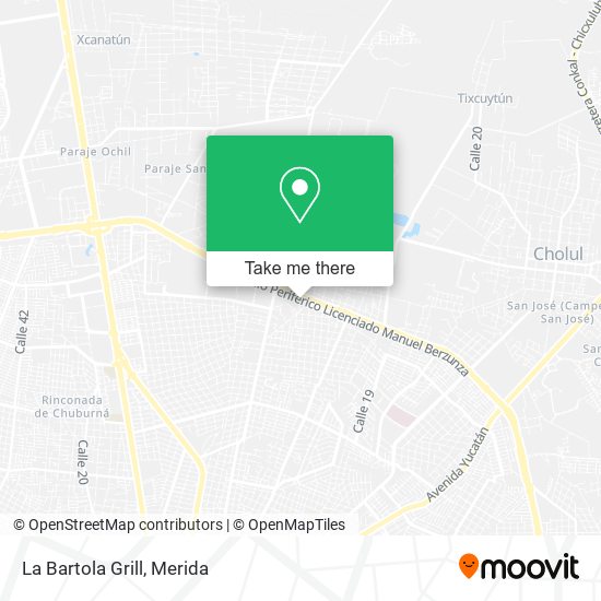 Mapa de La Bartola Grill