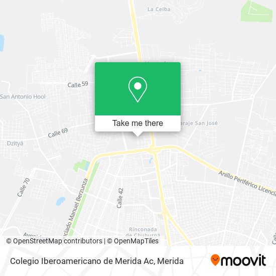Mapa de Colegio Iberoamericano de Merida Ac