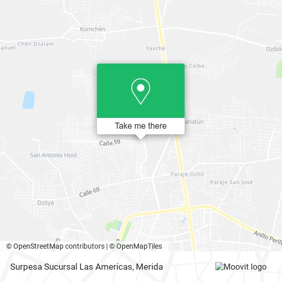 Surpesa Sucursal Las Americas map