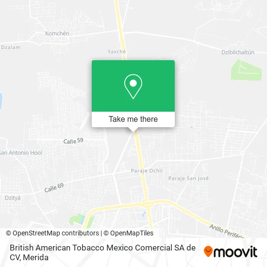 British American Tobacco Mexico Comercial SA de CV map