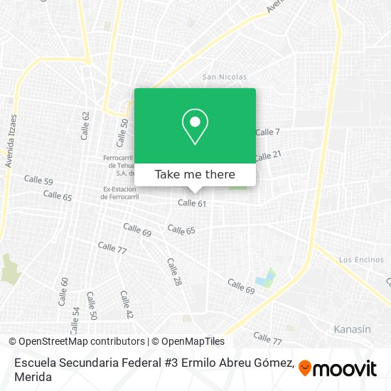 Mapa de Escuela Secundaria Federal #3 Ermilo Abreu Gómez