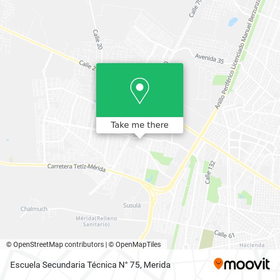Escuela Secundaria Técnica N° 75 map