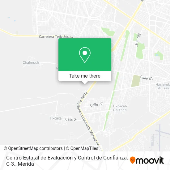 Mapa de Centro Estatal de Evaluación y Control de Confianza. C-3.
