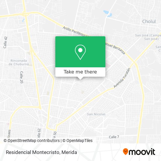 How to get to Residencial Montecristo in Mérida by Bus?