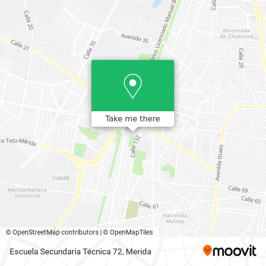 Escuela Secundaria Técnica 72 map