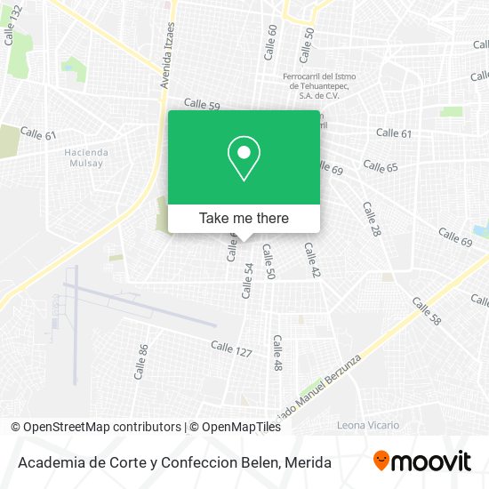 Mapa de Academia de Corte y Confeccion Belen