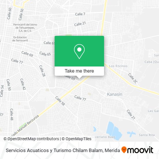 Servicios Acuaticos y Turismo Chilam Balam map