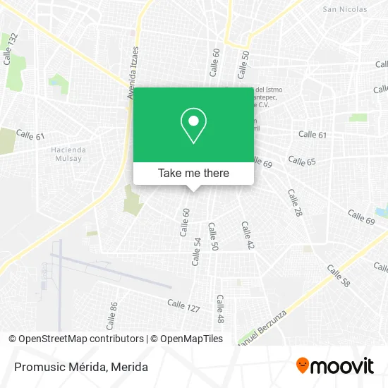 Mapa de Promusic Mérida