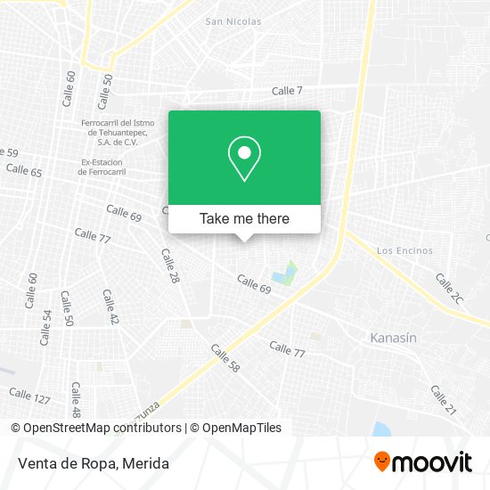 Venta de Ropa map