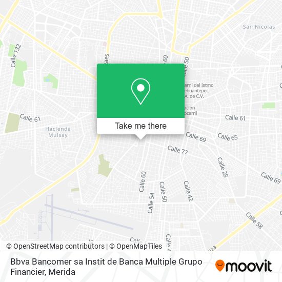 Mapa de Bbva Bancomer sa Instit de Banca Multiple Grupo Financier