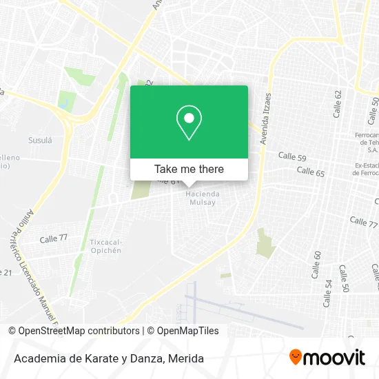 Academia de Karate y Danza map