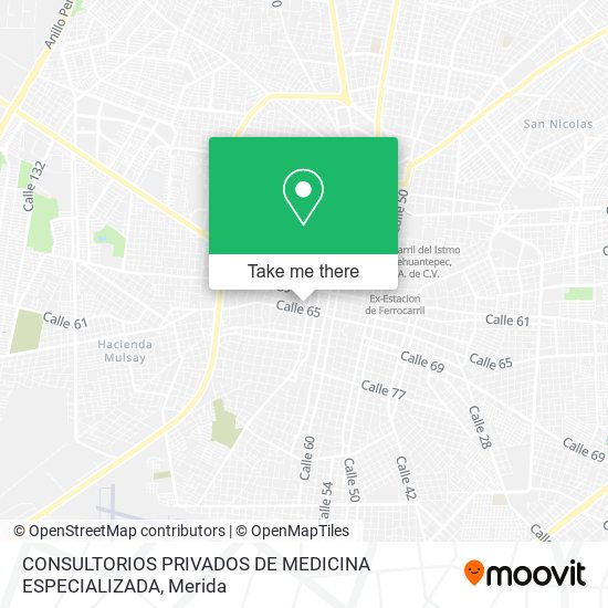 CONSULTORIOS PRIVADOS DE MEDICINA ESPECIALIZADA map