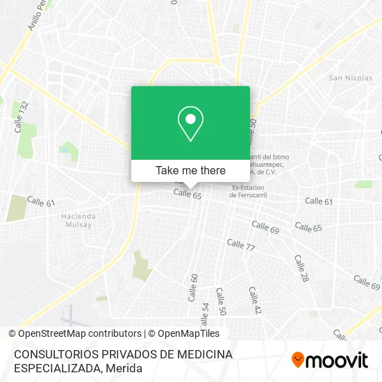 Mapa de CONSULTORIOS PRIVADOS DE MEDICINA ESPECIALIZADA