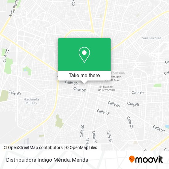 Distribuidora Indigo Mérida map