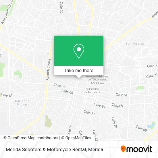 Merida Scooters & Motorcycle Rental map