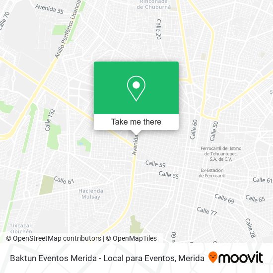 Mapa de Baktun Eventos Merida - Local para Eventos