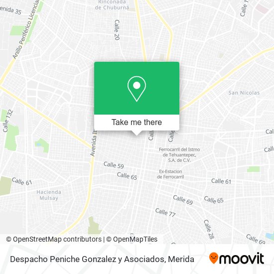Mapa de Despacho Peniche Gonzalez y Asociados