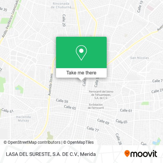LASA DEL SURESTE, S.A. DE C.V. map