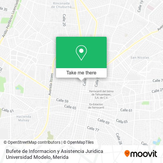 Bufete de Informacion y Asistencia Juridica Universidad Modelo map