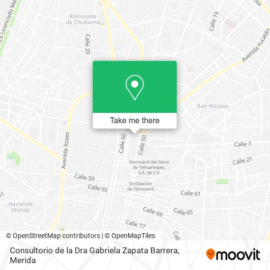 Consultorio de la Dra Gabriela Zapata Barrera map