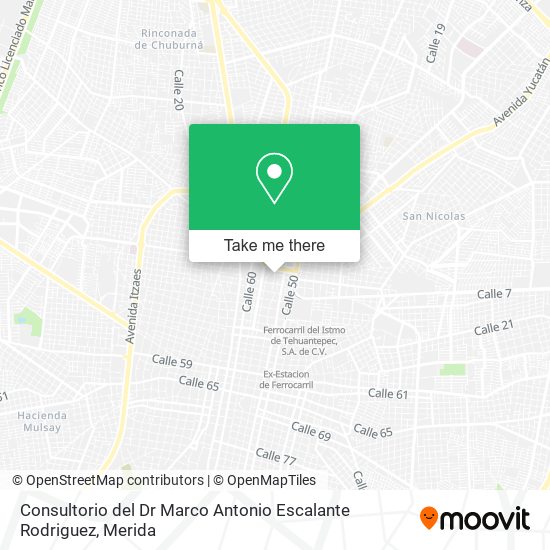 Mapa de Consultorio del Dr Marco Antonio Escalante Rodriguez