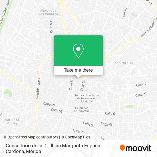 Mapa de Consultorio de la Dr Ilhian Margarita España Cardona
