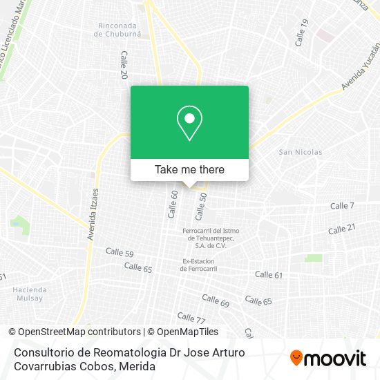 Consultorio de Reomatologia Dr Jose Arturo Covarrubias Cobos map