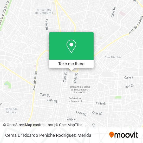 Cema Dr Ricardo Peniche Rodriguez map