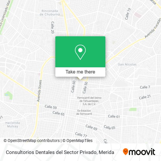 Consultorios Dentales del Sector Privado map