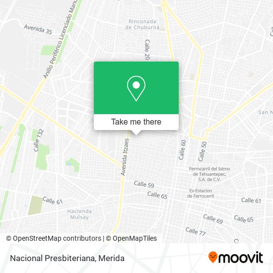 Mapa de Nacional Presbiteriana