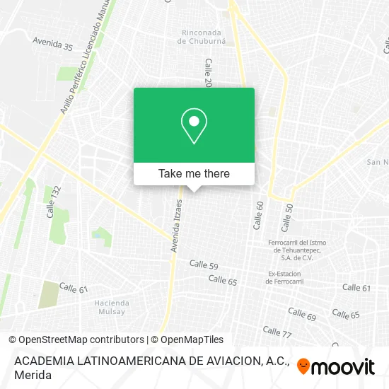ACADEMIA LATINOAMERICANA DE AVIACION, A.C. map