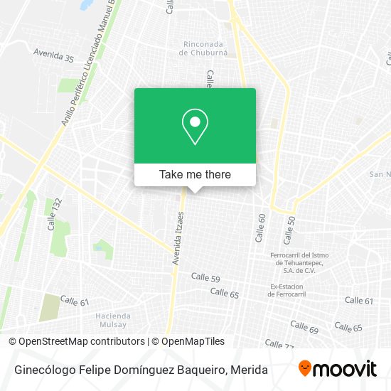 Ginecólogo Felipe Domínguez Baqueiro map