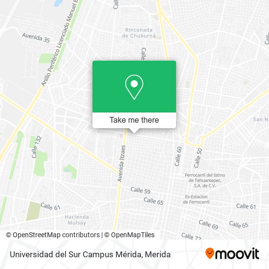 Universidad del Sur Campus Mérida map