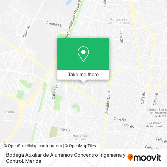 Bodega Auxiliar de Aluminios Concentro Ingenieria y Control map