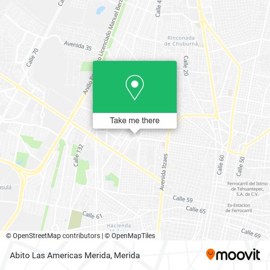 Mapa de Abito Las Americas Merida