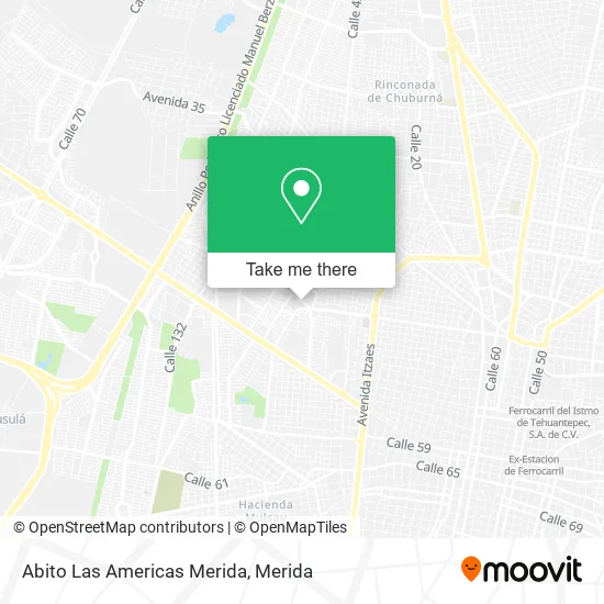 Mapa de Abito Las Americas Merida