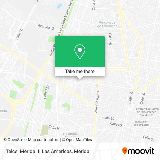 Telcel Mérida III Las Americas map