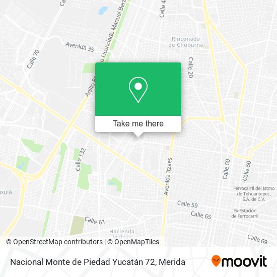 Nacional Monte de Piedad Yucatán 72 map