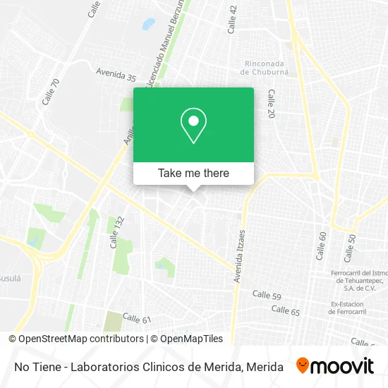 No Tiene - Laboratorios Clinicos de Merida map