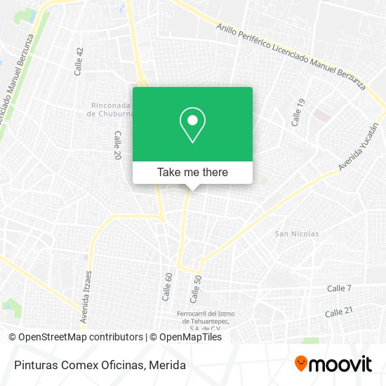 Pinturas Comex Oficinas map