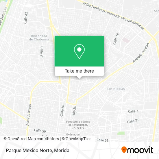 Parque Mexico Norte map