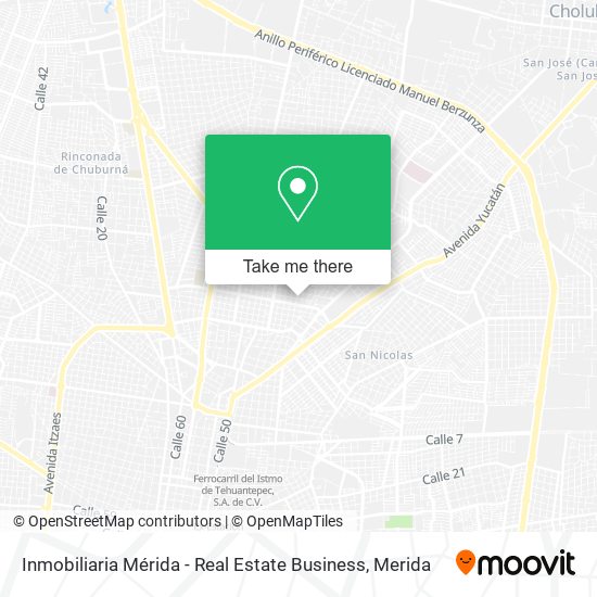 Mapa de Inmobiliaria Mérida - Real Estate Business