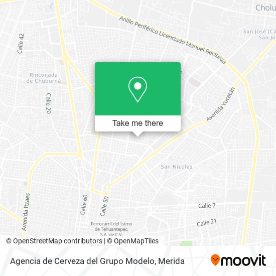 Agencia de Cerveza del Grupo Modelo map