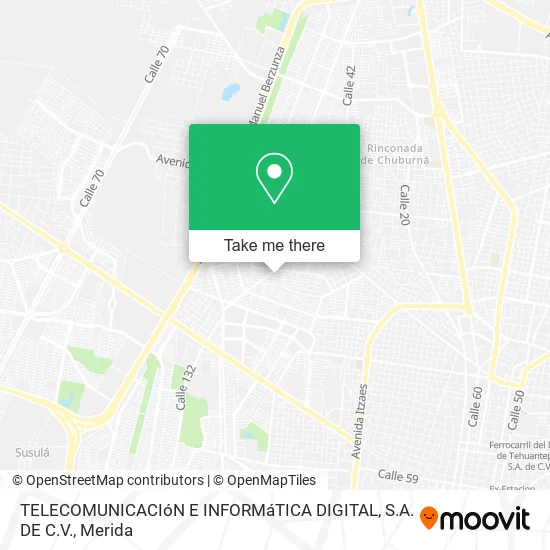 Mapa de TELECOMUNICACIóN E INFORMáTICA DIGITAL, S.A. DE C.V.